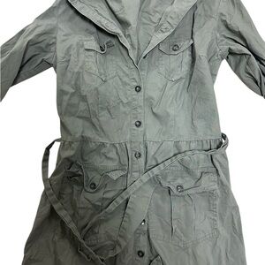 Merona target women’s stitch button up belted long sleeve shirt dress